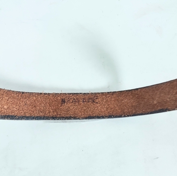 Heather Name Bracelet Brown Hand Tooled Vintage Leather Western Embossed Adult - Picture 2 of 4